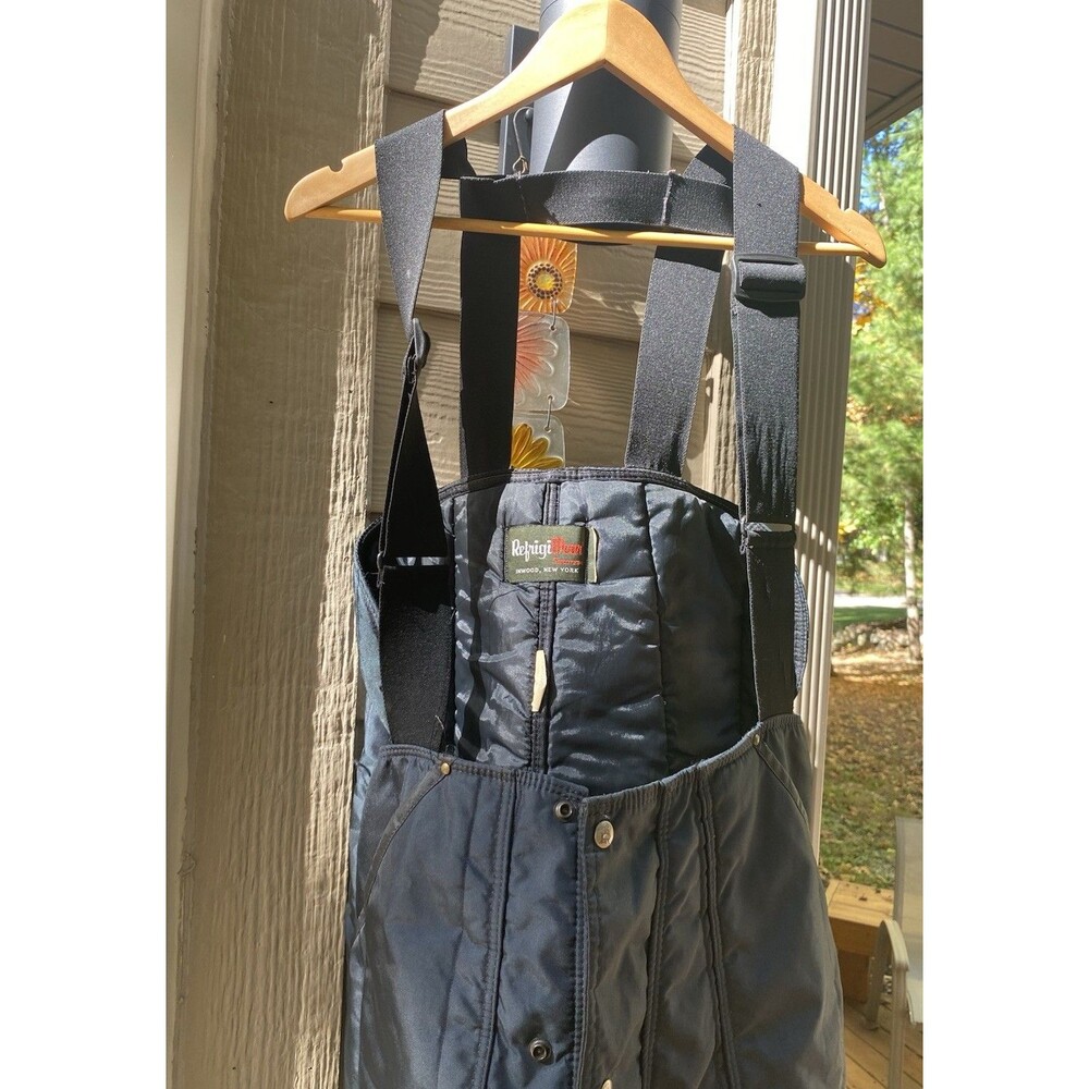 RefrigiWear Men’s Black Insulated Snow Bib Pants Adjustable Straps, R0385R